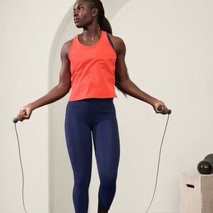 Athleta Navigate Tank Top Women’s Size XL Racerback Orange  Poppy Gym Yoga